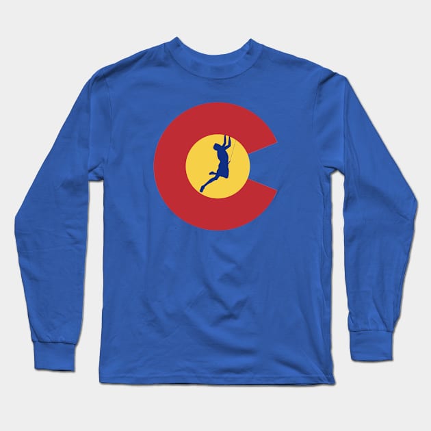 Colorado Climbing Long Sleeve T-Shirt by esskay1000